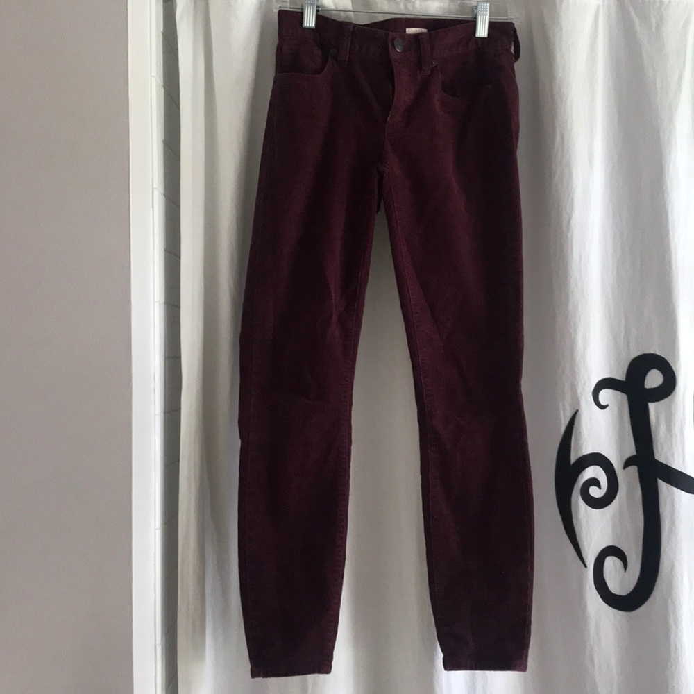Red Corduroy J Crew Pants